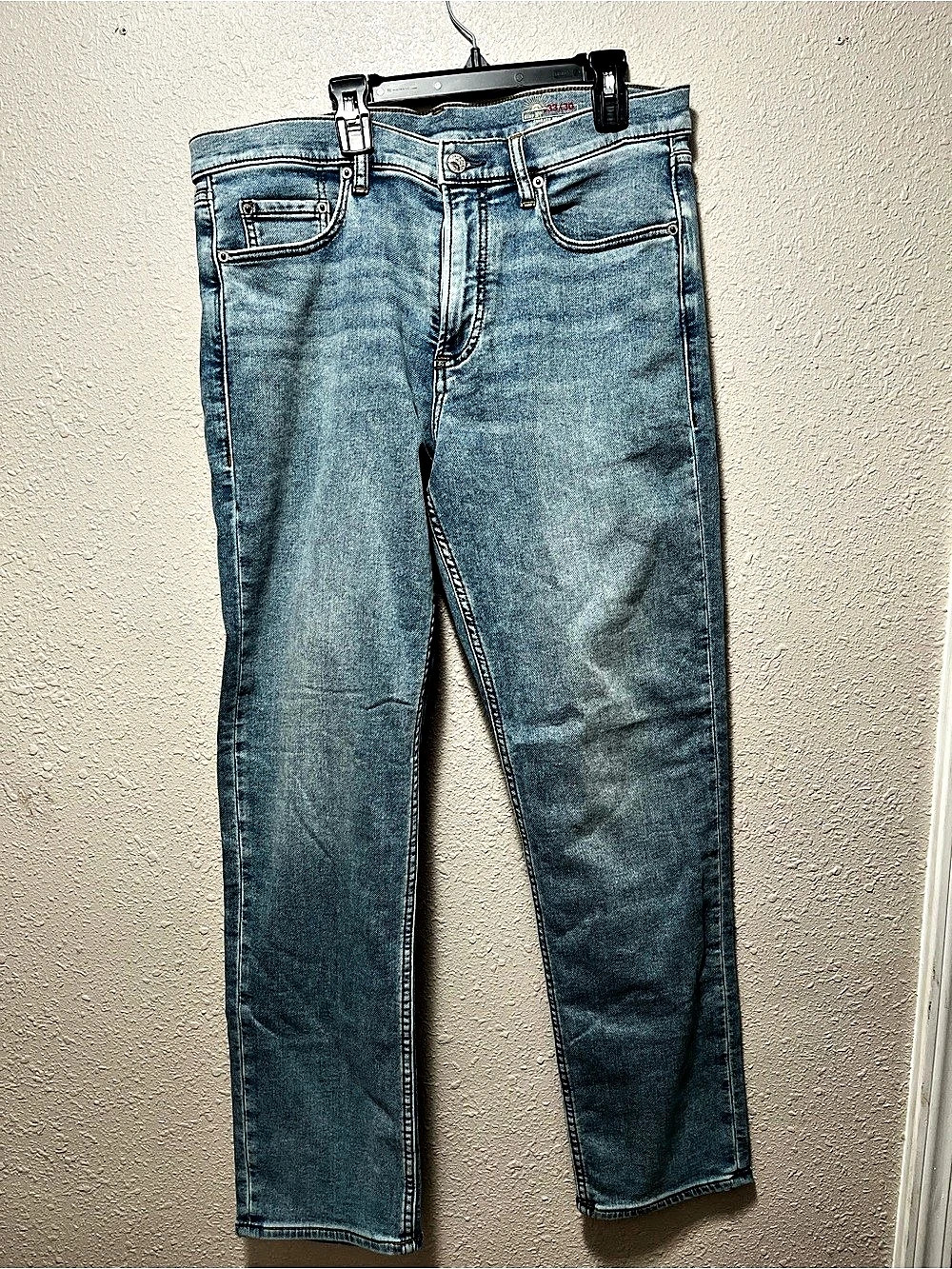 Faherty Stretch Terry 5-Pocket Pant Men's Slim Jeans Blue Waist 33